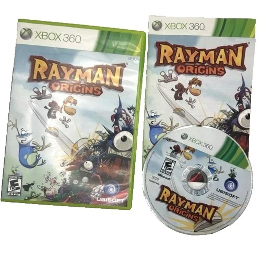 XBOX 360 VIDEO‎ GAME RAYMAN ORIGINS W CASE UBISOFT